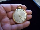 00000 Westclox Vintage 17j Gold Tone 42mm Open Face Stem Wind Set Pocket Watch Runs