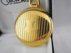 074-2 Colibri Goldtone White Face Pocket Watch Date New