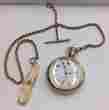 1088151 Hamilton Pocket Watch With Deluxe Chain Fob Knife Works Perfect