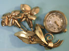 12kt Floral Olympic Gold Filled Lapel Watch Pin Prices Brooch