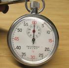 13-b1042 Chesterfield Silver Tone Open Face Stop Watch