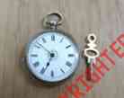 13-d3428 Case Key-wound Pocket Silver Label Private Watch Antique 999
