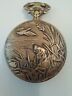 1313-21 Majestime Vtg Hunter Case Duck Hunting Bird Dog Pocket Watch