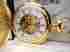1347-9 Colibri 17 Jewel Skeleton Goldtone Pocket Watch W Shield New