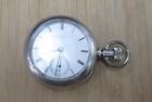146.4grams Illinois Antique 1880 Pocket Watch With Coin Silver Case 4-k3187