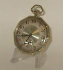 14k Yellow Sided Pocket Watch Gold Omega Swiss Scarce Case Very - Solid 10 Rare
