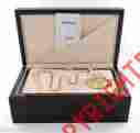 17207 Geneve L M Jewelry Creations 14k Yellow Gold Pocket Watch By Geneva Chain Swiss Quartz Box