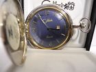 1811-3 Colibri Twotone Quartz Pocket Watch Blue Face Date New Lower