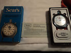 19923 Black Sears Vintage Stopwatch Sport Shock Resistant Swiss 19903