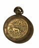 2239pw Greatland Vtg Pocket Watch Man Dog Gardening Embroided Background Needs