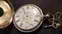 22643 Wound Key Rare Collectors Antique Vintage Solid Silver Pocket Watch Half Hunter Case