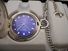 229-30 Colibri Silvertone Blue Face Pocketwatch New Lower Price 229-30 Colibri Silvertone Blue Face Pocketwatch New Lower Price
