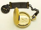 2411-2531 Jules Jurgensen Gold Jewels Quartz Pocket Watch Date Running Vintage