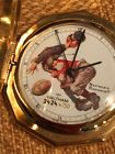 2424-4750 Waltham Vintage Norman Rockwell Football Tackle Quartz Pocket Watch