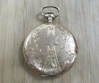 38.4grams Alert Watch Case Pocket 11-d3362 Antique Gold Full Filled Hunter