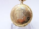 1907 39.6g Model Grade Elgin Pocket Watch 14k Gf Ornate Hand Engraved Designs Running Good