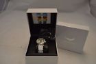39ld001 - Ld Silvertone White Bolt Swiss Watch Aquaswiss Accent