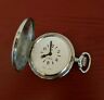 5428 Ila Full Hunter Braille Dial Swiss Incabloc Pocket Watch Runs