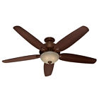 55043 Hunter Castleton Northern Sienna Downrod Or Ceiling Mount Fan With