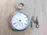 6-i3186 Elgin 1883 Illinois Antique Key Wound Pocket Watch Coin Silver Case 11-j