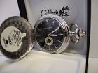 603-6 Colibri Stainless Steel Black Face Sub Dial Pocket Watch New