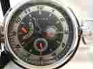 6182-4 Colibri Carbon Fiber Stainless Steel Black Silver Face 3 Eye Pocket Watch New