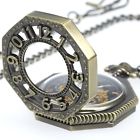 7.03e 11 Wenshida Roman Old Railroad Style Bronze Octagon Antique Mechanical Skeleton