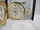 810-11 Colibri Goldtone Silver Face Sunburst Dial Pocket Watch New
