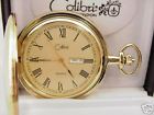 917-9 Colibri Gold Face Goldtone Pocket Watch Day Date New As-is