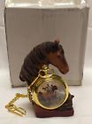 91x7 Unbranded Brand New Yellow Horse Pocket Watch With Handsome Display