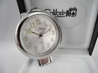926-8 Colibri Silvertone Alarm Pocket Watch Silver Face Magnifyer Cover New