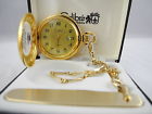 962-3 Colibri Goldtone Pocket Watch W-date