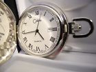 980-2 Colibri Silvertone White Face Pocket Watch Date New Reduced