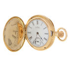A.w Co Waltham 14k Yellow Rose Green White Gold Manual Wound Pocket Watch 717449279187