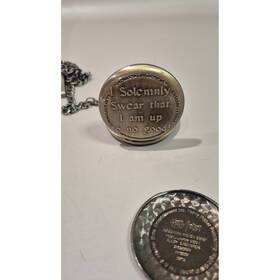 Hp3002 Accutime Harry Potter Marauders Map Pocket Watch Bronze Tone Japan Movt