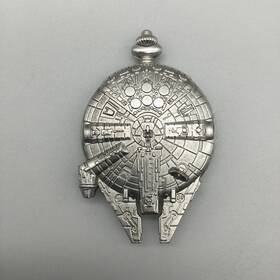 Stw3469spc Accutime Star Wars Millennium Falcon Mens Watch 50mm Silver Tone New Battery