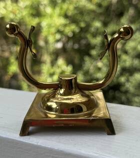 040425b Aic Vintage Brass Pocket Watch Display Stand Adjustable Retro Mid Century Decor Usa