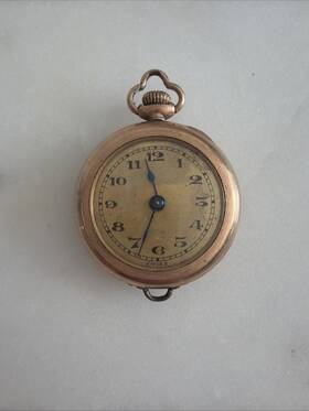 3054457 Alco Antique 1916 Gold Filled Pendant Pocket Watch Swiss Movement 10 Ligne
