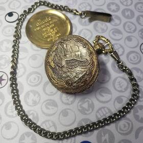 Fmdal526 Allude Vintage Eagle Pocket Watch By Japan Movement Base Metal Bezel