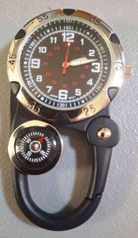 Fmdal633 Allude Carabiner Compass Clip Watch Black New Battery Inch 52 #2