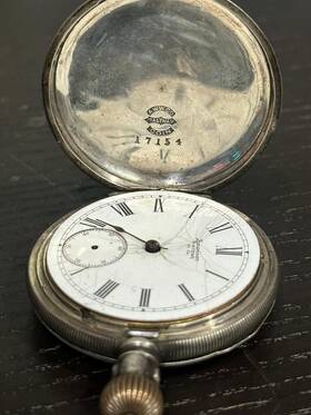 17154 American Waltham Antique Coin Silver Mechanical Pocket Watch