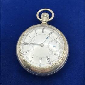 4678217 American Waltham Watch Co. Antique Pocket C.1893 1896 18s Silverode Case Lever Set