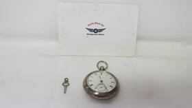 6081 American Watch Co. Pocket Company Pocketwatch Coin Silver Parts Or Repair Only