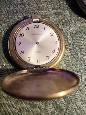 Ag02 Andre Rivalle Vintage 17 Jewels Pocket Watch Mechanical Wind Untested As Is