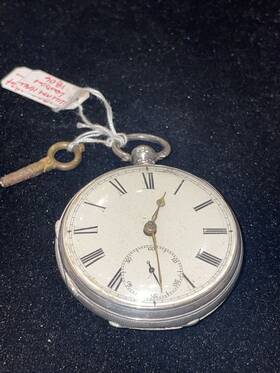 1806 Antique Silver William Hall London Pocket Watch Key Wind