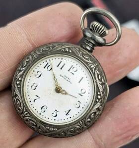 1898-1914 Antique New England Watch Co. Sterling Silver Pocket - Repair