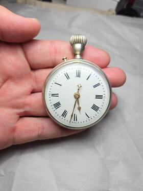 3-10-1868 Antique Roskopf Large Pocket Watch Collectable