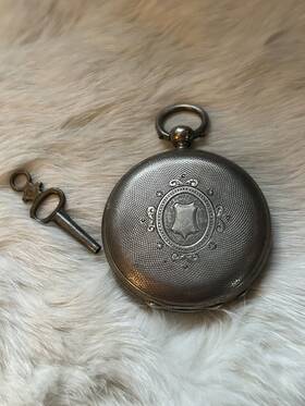 36868 Antique Anchor Escapement 15 Jewels Early 1900 S Pocket Watch With Key