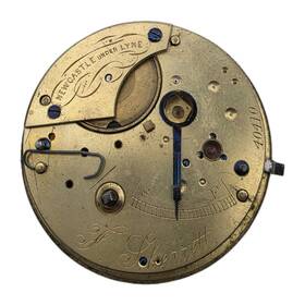 40410 Antique English Fusee F Sherratt Pocket Watch Movement Newcastle Lot 407