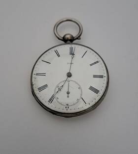 57446 Antique Pocket Watch Key Wind - No Open Face Marked On